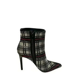 INC Womens Reisa4 Rhinestone Plaid Booties Shoes 5 M International Concepts